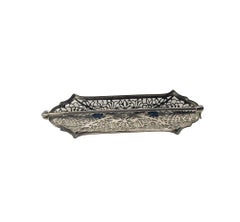 10 Karat White Gold Filigree Diamond Brooch/Pin