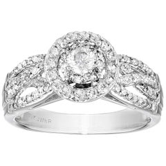 10 Karat White Gold Round Diamond Engagement Ring 
1 Carat
