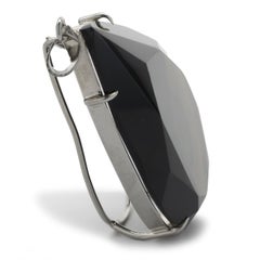 10 Karat White Gold Smoky Topaz Pendant