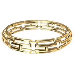 10 Karat Yellow Gold 20 Rectangles Bangle