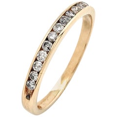 10 Karat Yellow Gold .25 Carat Diamond Stackable Anniversary Wedding Band Ring