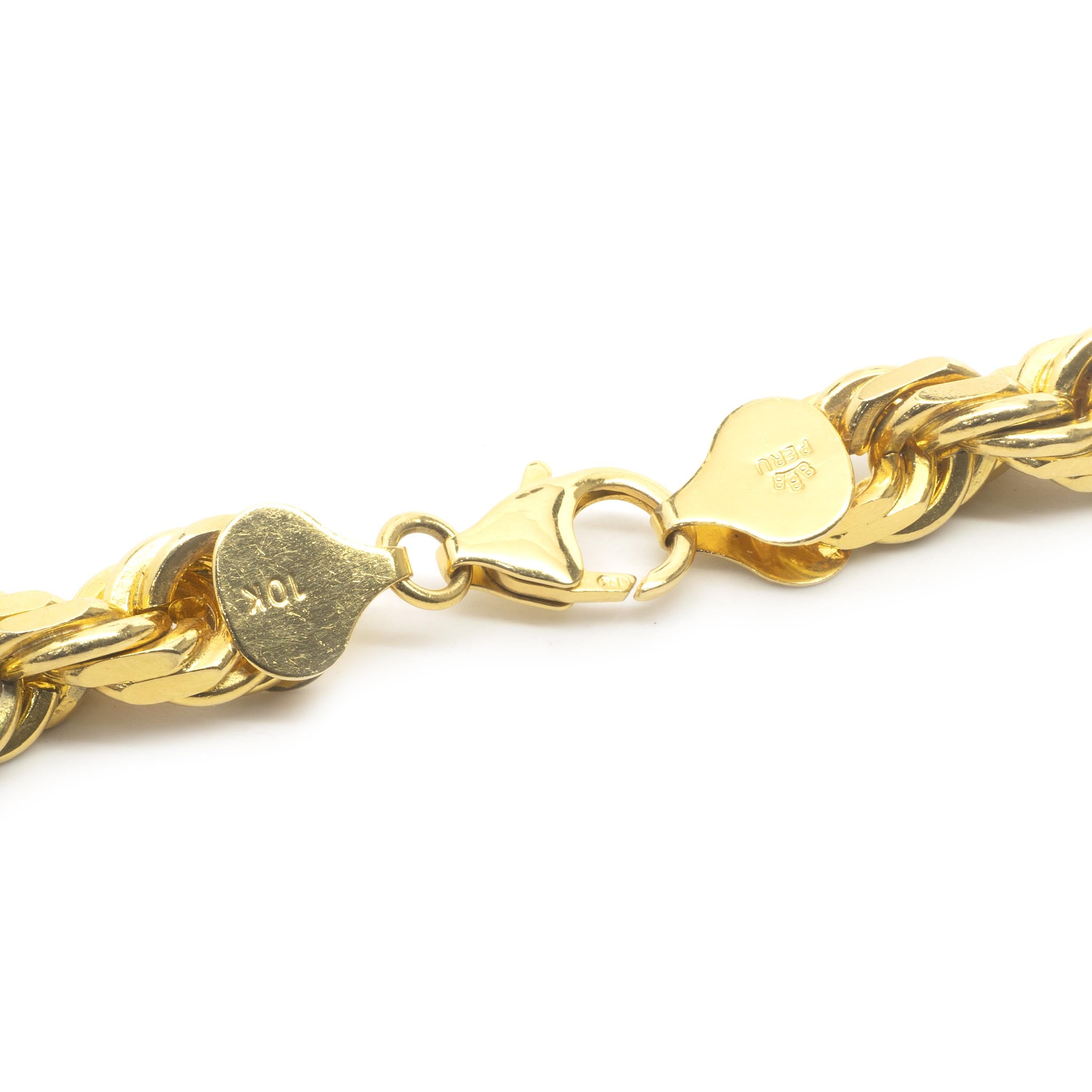 10 karat gold rope chain