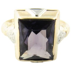 10 Karat Yellow Gold Amethyst Ring