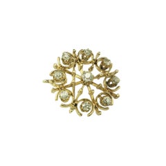 10 Karat Yellow Gold and Diamond Brooch/Pendant #22221