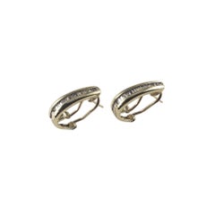 10 Karat Yellow Gold and Diamond Earrings #14935