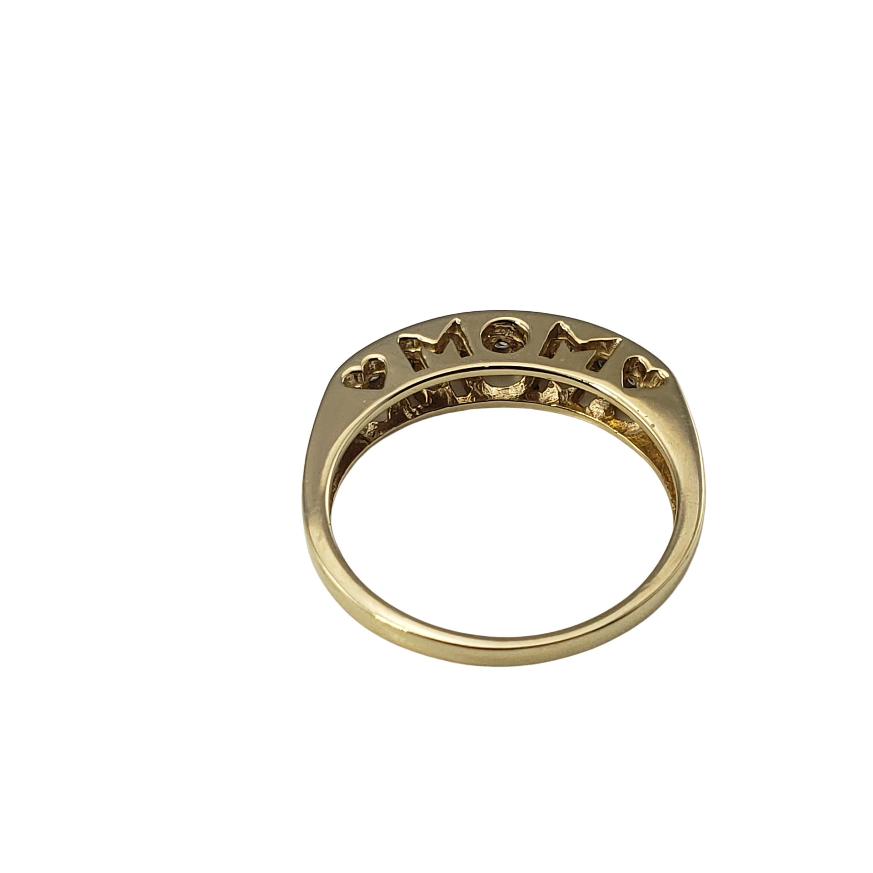 10 Karat Gelbgold und Diamant-Ring „MOM“ Damen