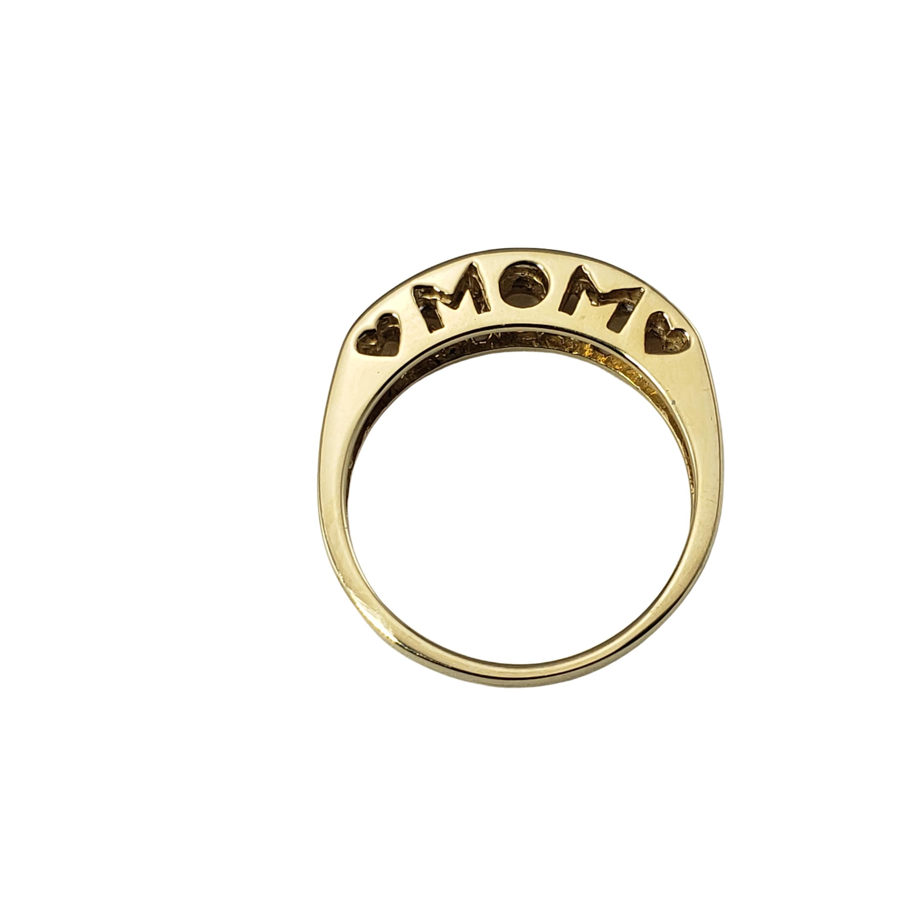 10 Karat Gelbgold und Diamant-Ring „MOM“ 1