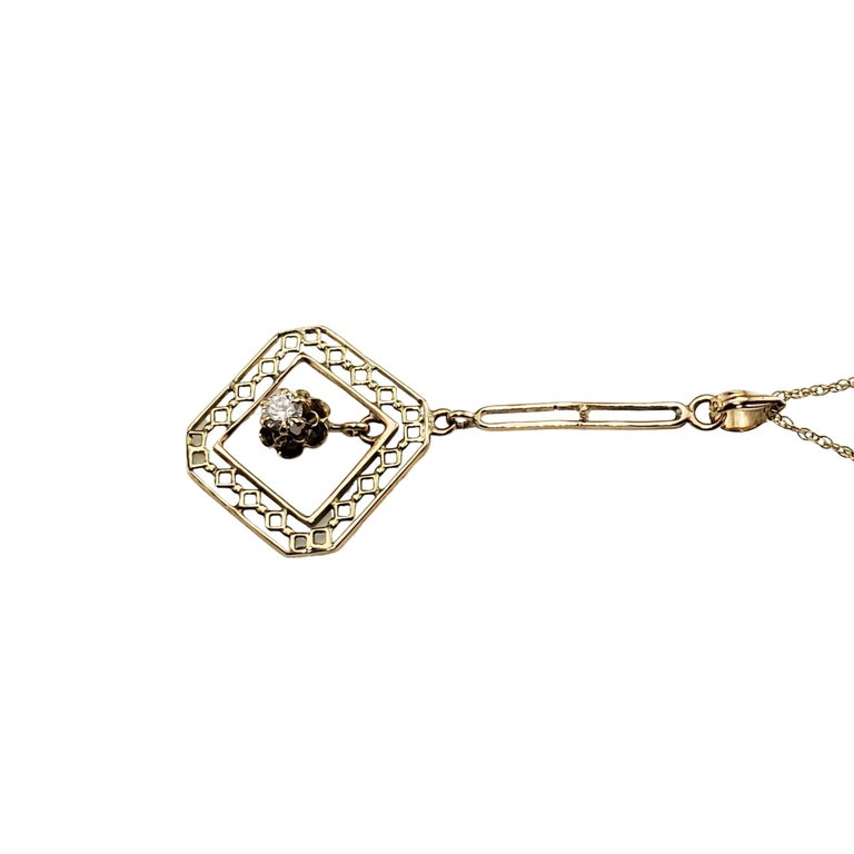 0.10ct Diamond Pendant In 9ct Yellow Gold