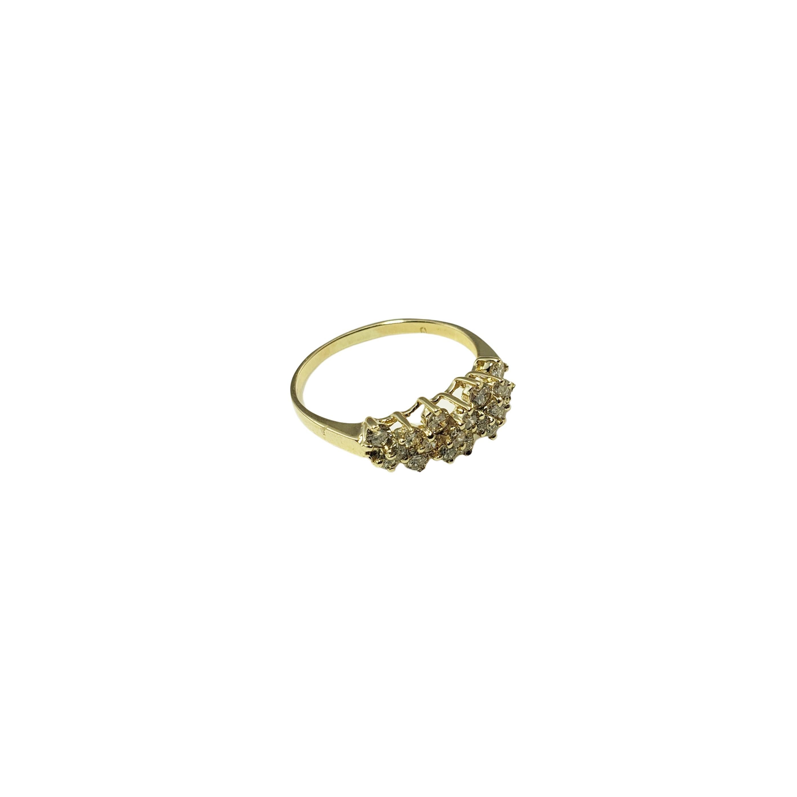 Brilliant Cut 10 Karat Yellow Gold and Diamond Ring For Sale