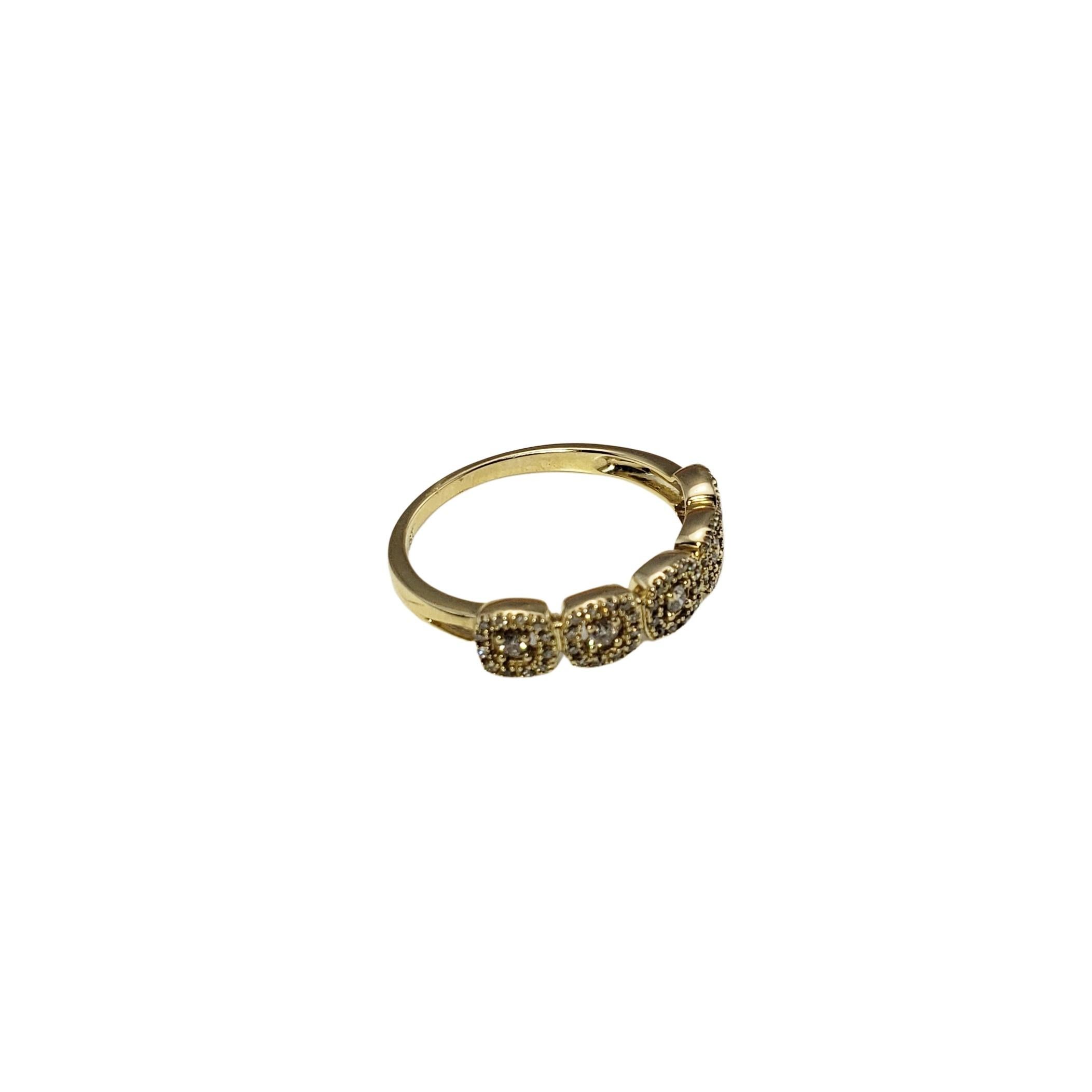 Women's 10 Karat Yellow Gold and Diamond Ring For Sale