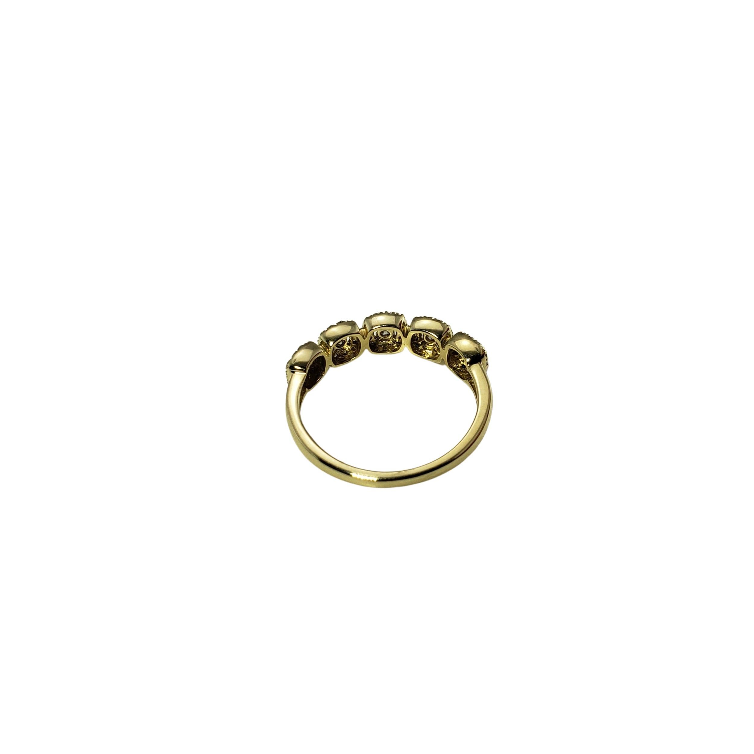 10 Karat Yellow Gold and Diamond Ring For Sale 3