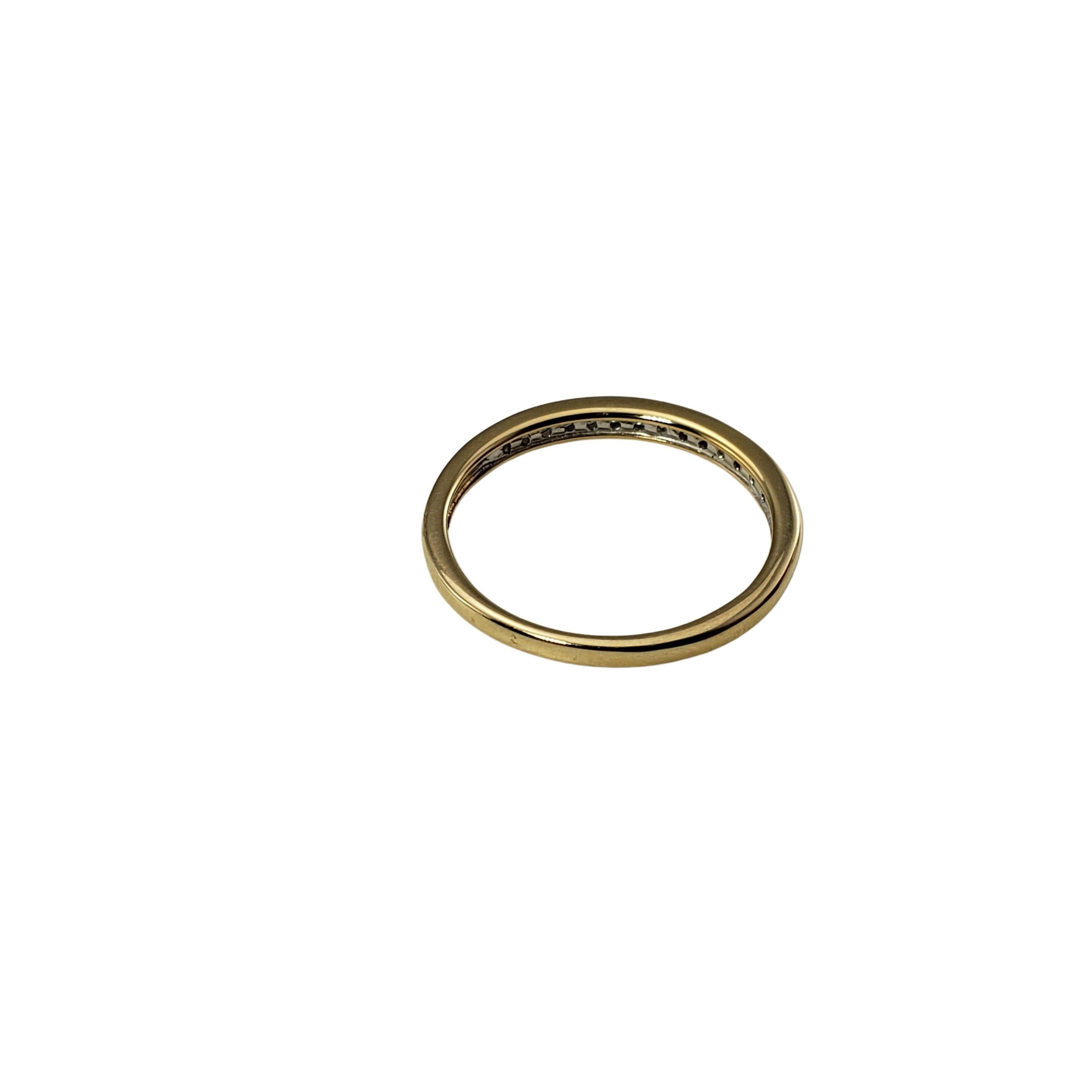 10 Karat Yellow Gold and Diamond Wedding Band Ring 1