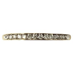 Vintage 10 Karat Yellow Gold and Diamond Wedding Band Ring