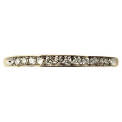 Vintage 10 Karat Yellow Gold and Diamond Wedding Band Ring