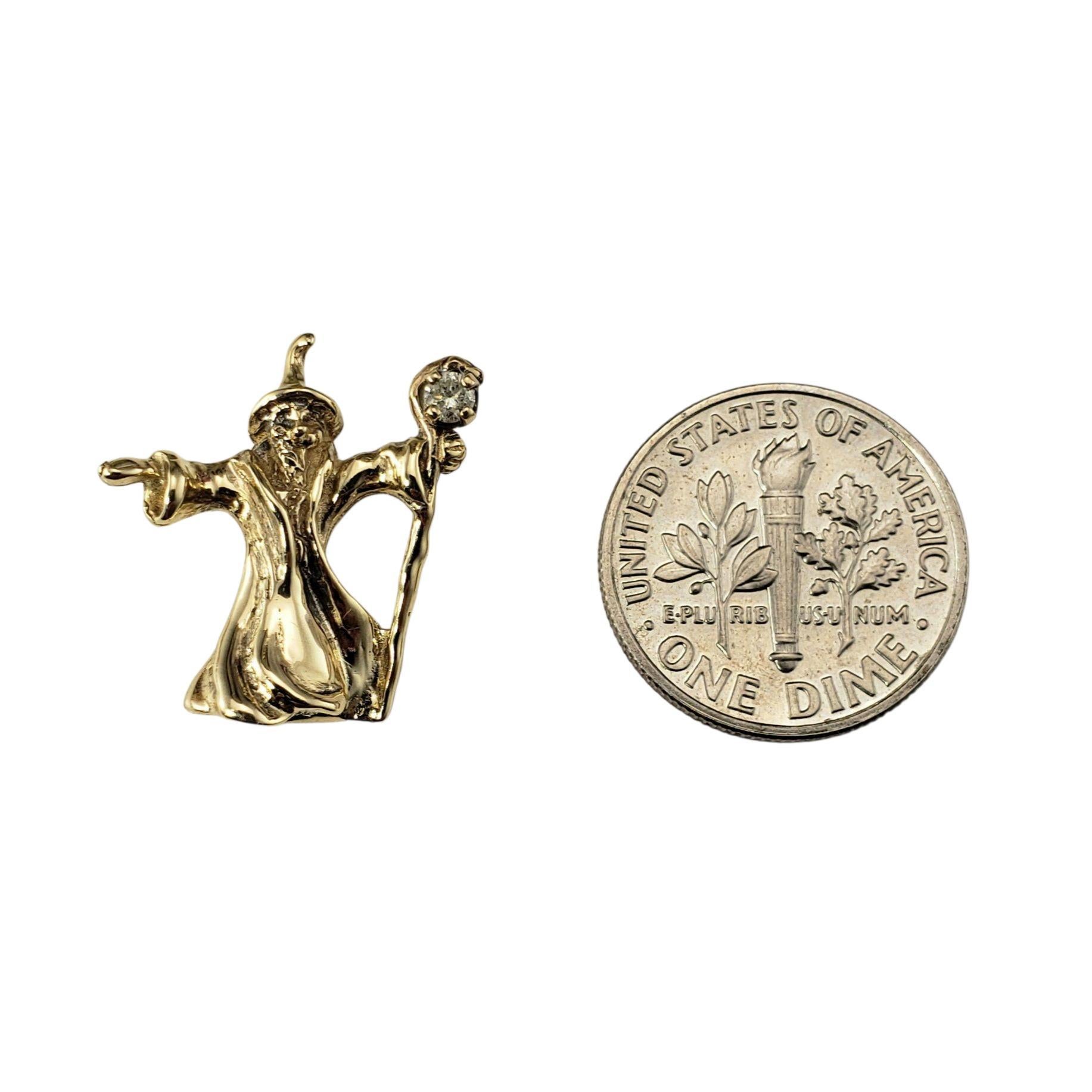 10 Karat Yellow Gold and Diamond Wizard Charm #21814 For Sale 1