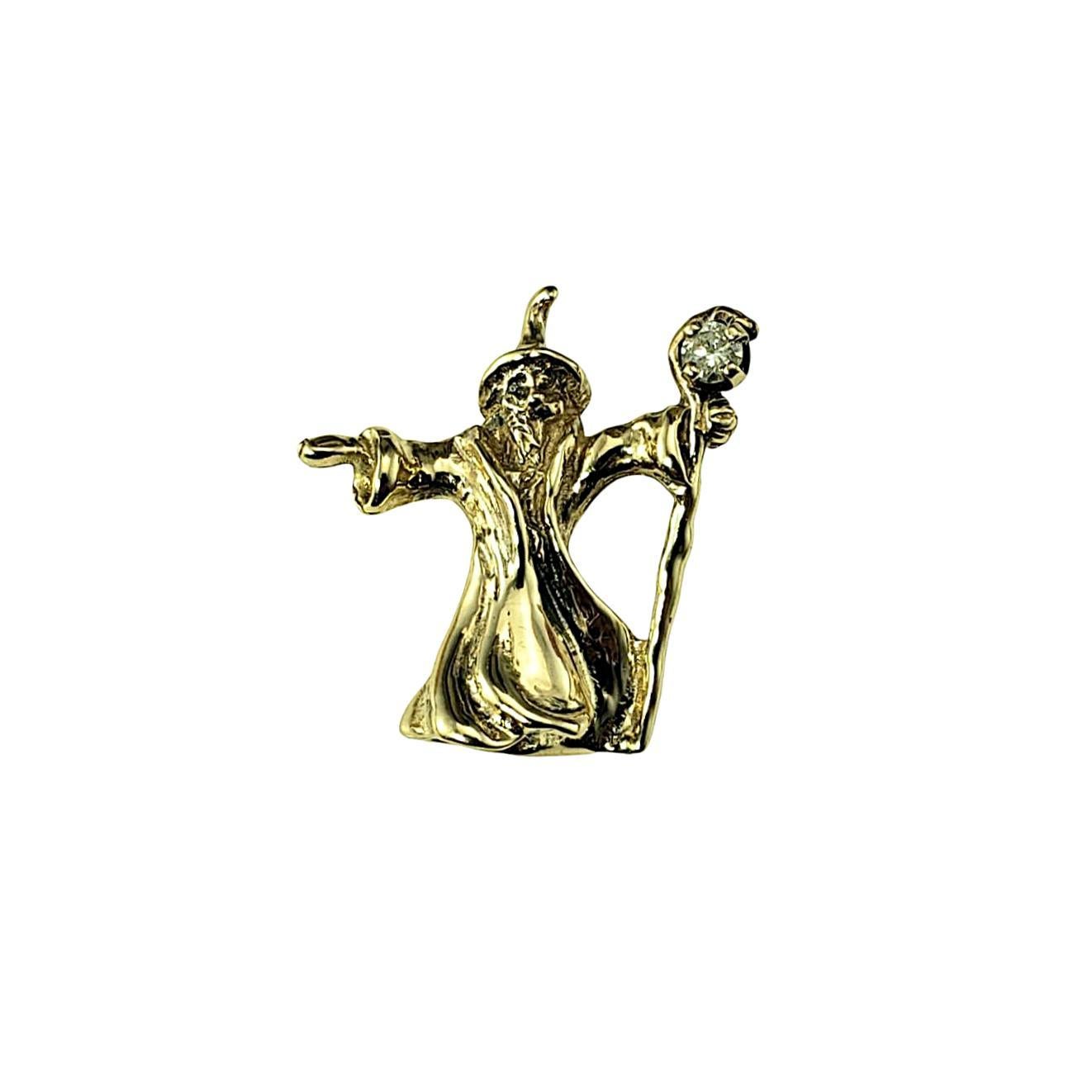 Charm per maghi in oro giallo 10 carati e diamanti #21814