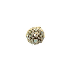 Bague harem en or jaune 10 carats et opale grappe taille 4,5  #21578