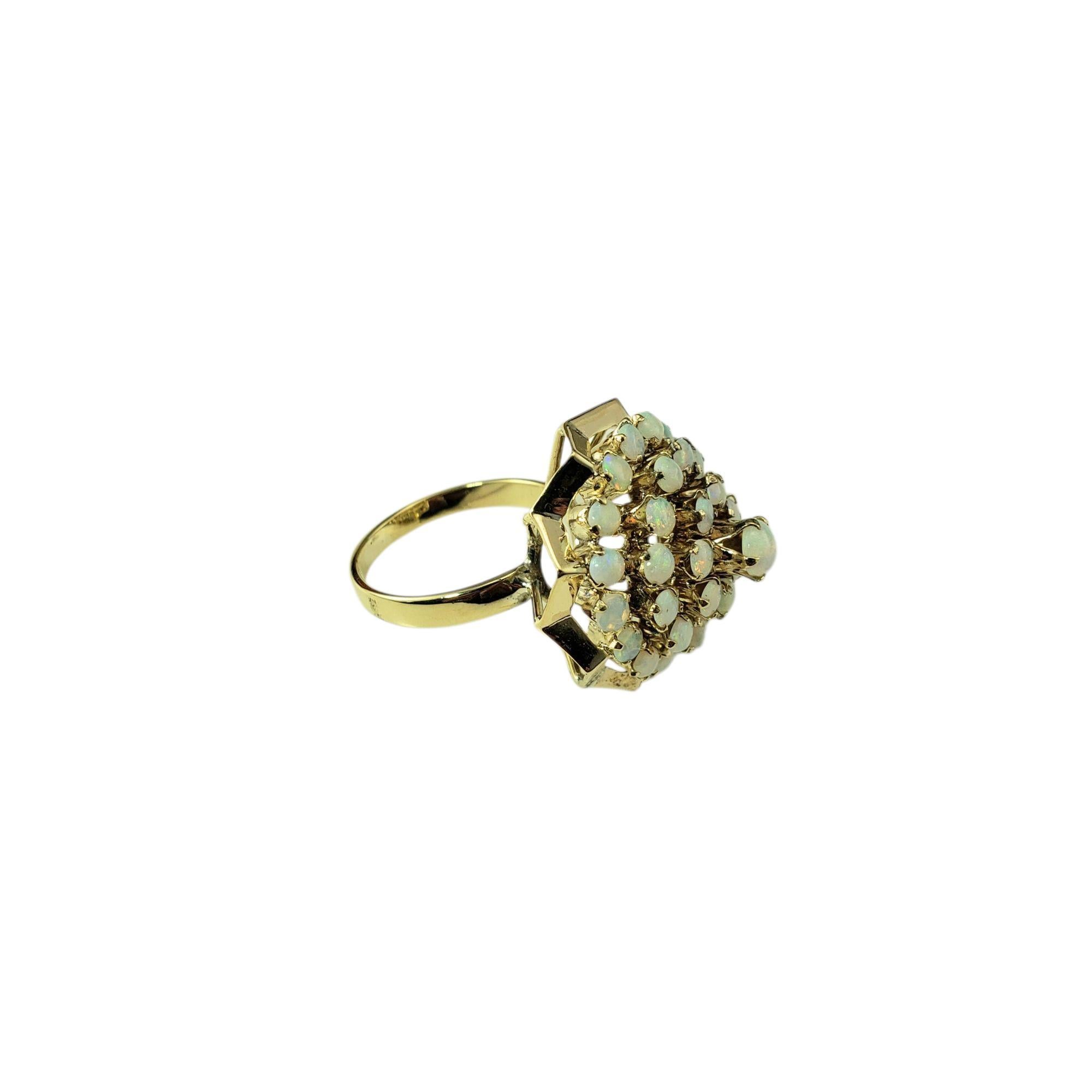 Anello Harem in oro giallo 10 carati e opale a grappolo misura 4,5  #21578 In condizioni buone in vendita a Washington Depot, CT