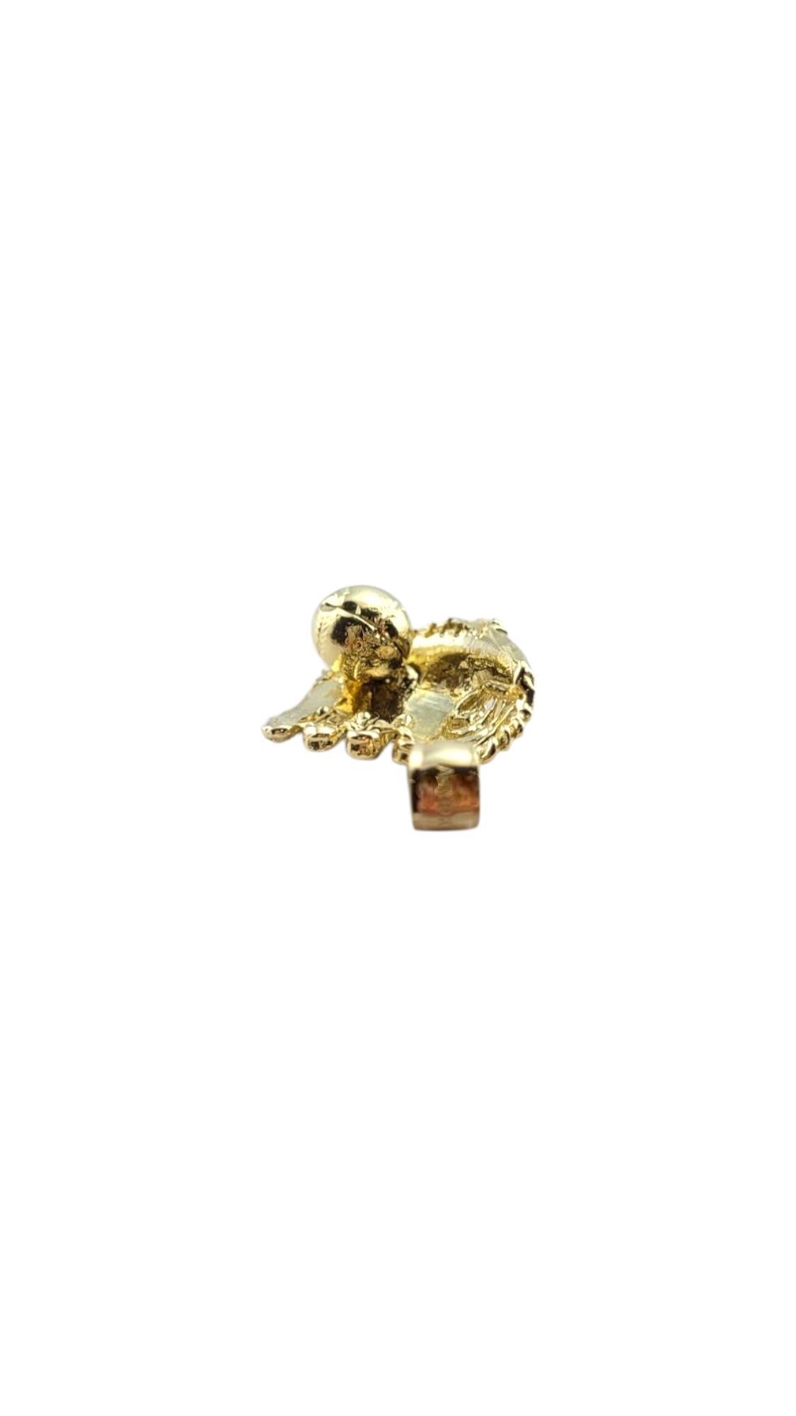 Colgante de guante de béisbol y pelota articulada de oro amarillo de 10 quilates #22252 en venta 2