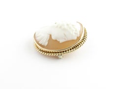 10 Karat Yellow Gold Cameo Brooch