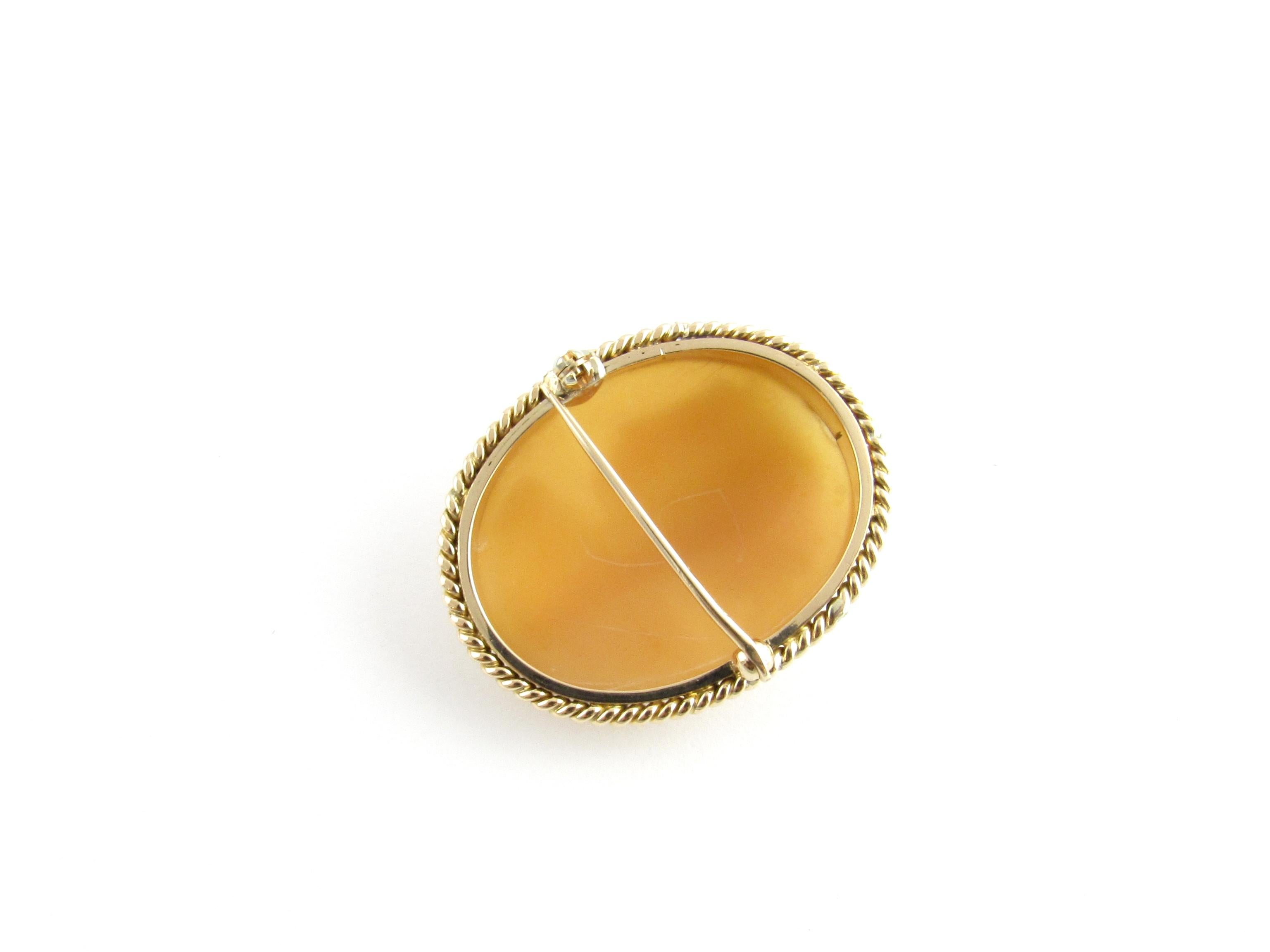10 Karat Yellow Gold Cameo Brooch For Sale 3