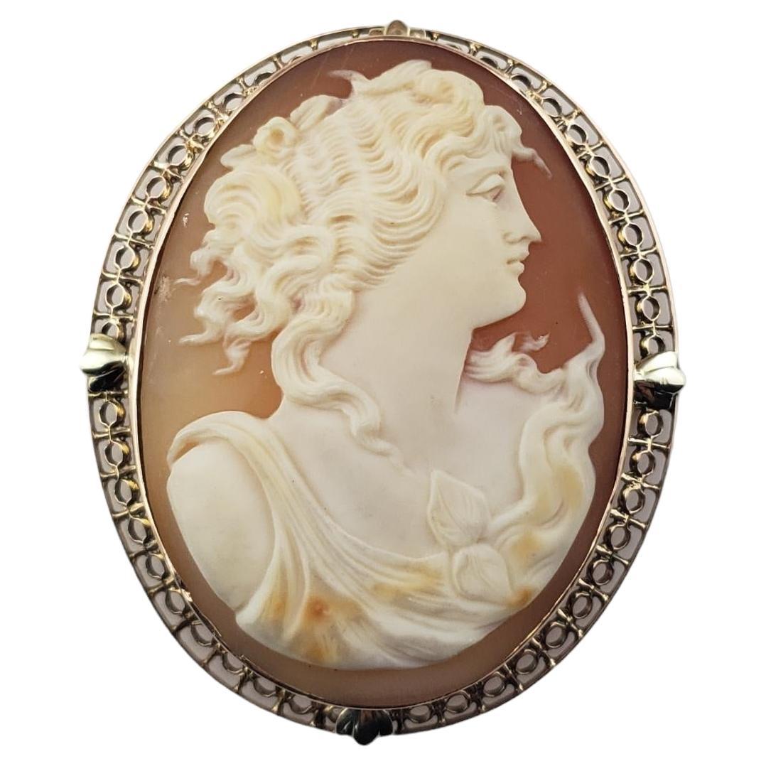 10 Karat Yellow Gold Cameo Brooch/Pendant #15988