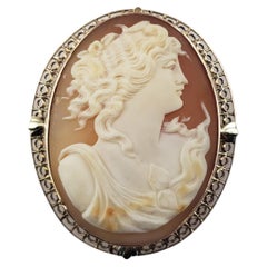 Vintage 10 Karat Yellow Gold Cameo Brooch/Pendant #15988