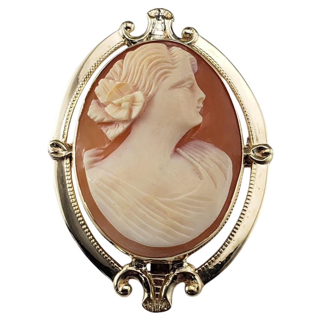 10 Karat Yellow Gold Cameo Brooch/Pendant #21233