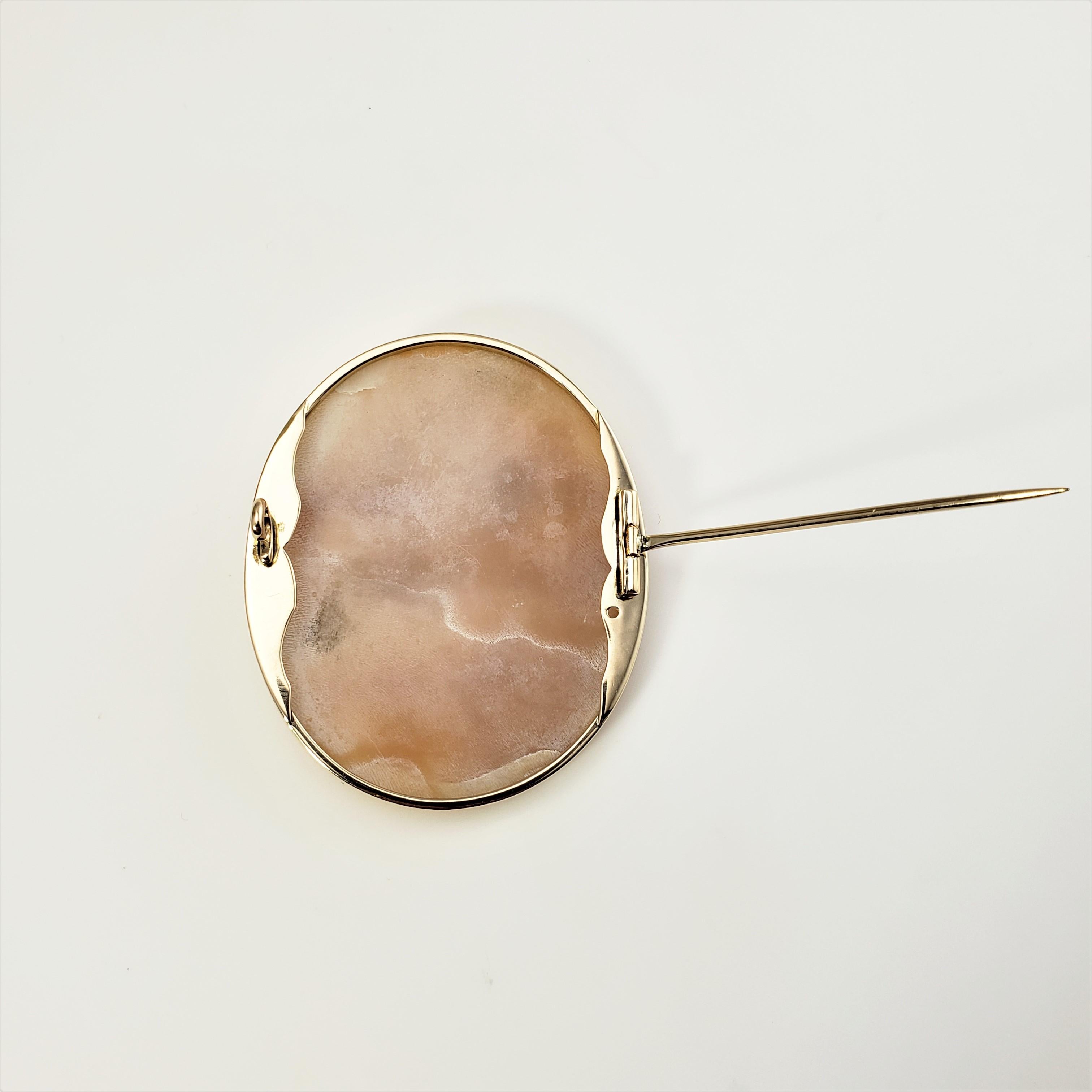 10 Karat Yellow Gold Cameo Brooch/Pin For Sale 2