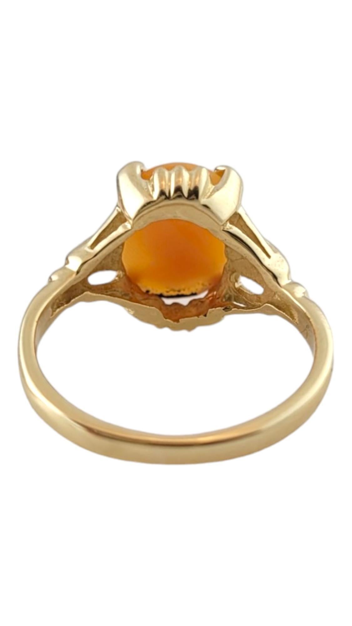 Bague camée en or jaune 10 carats taille 4,5 n°17769 Pour femmes en vente