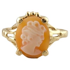 10 Karat Gelbgold Kamee-Ring Größe 4,5 #17769
