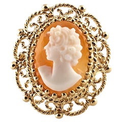 10 Karat Yellow Gold Cameo Ring Size 6 #19348