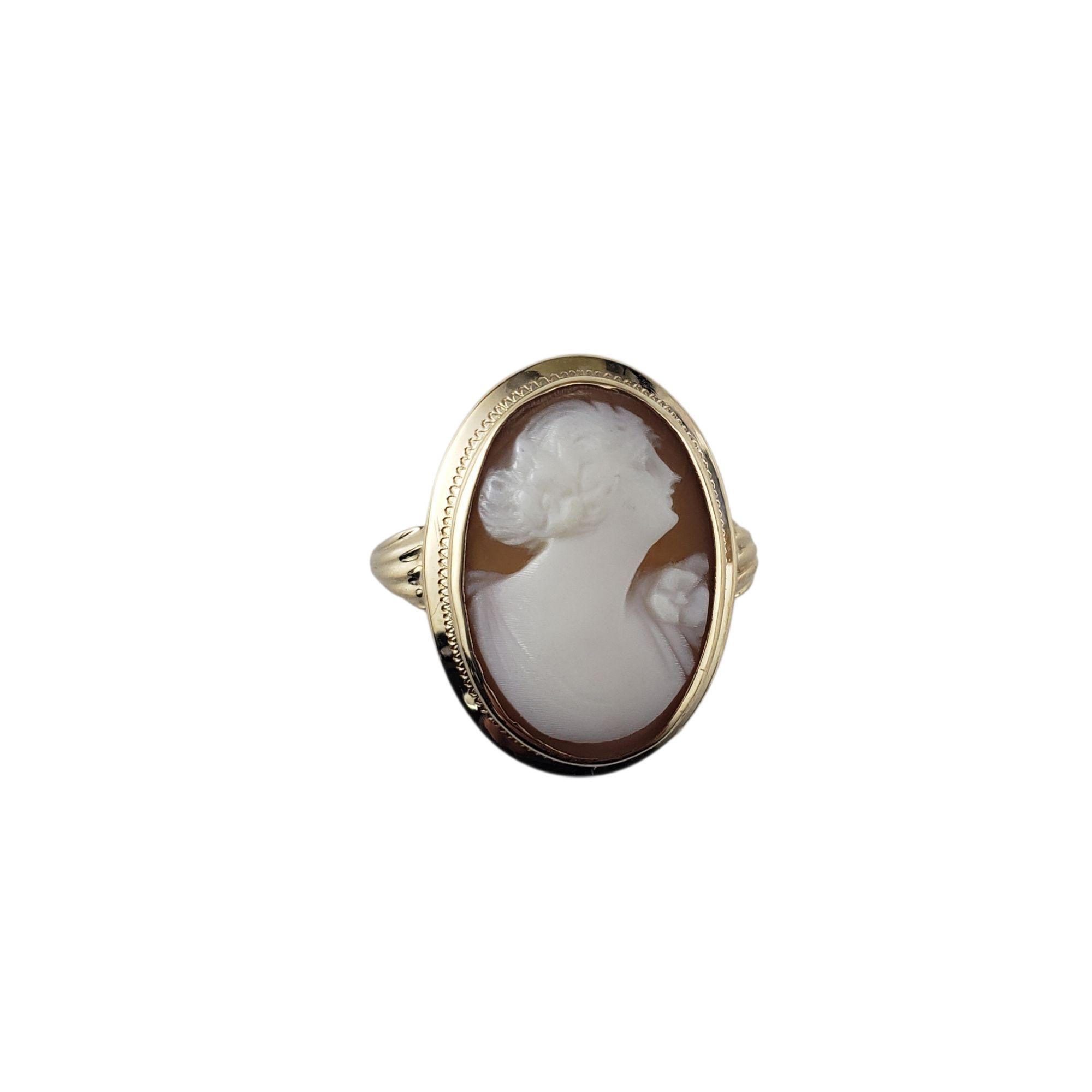 10 Karat Yellow Gold Cameo Ring Size 6.5 #21871