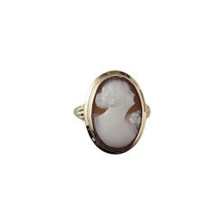 10 Karat Yellow Gold Cameo Ring Size 6.5 #21871