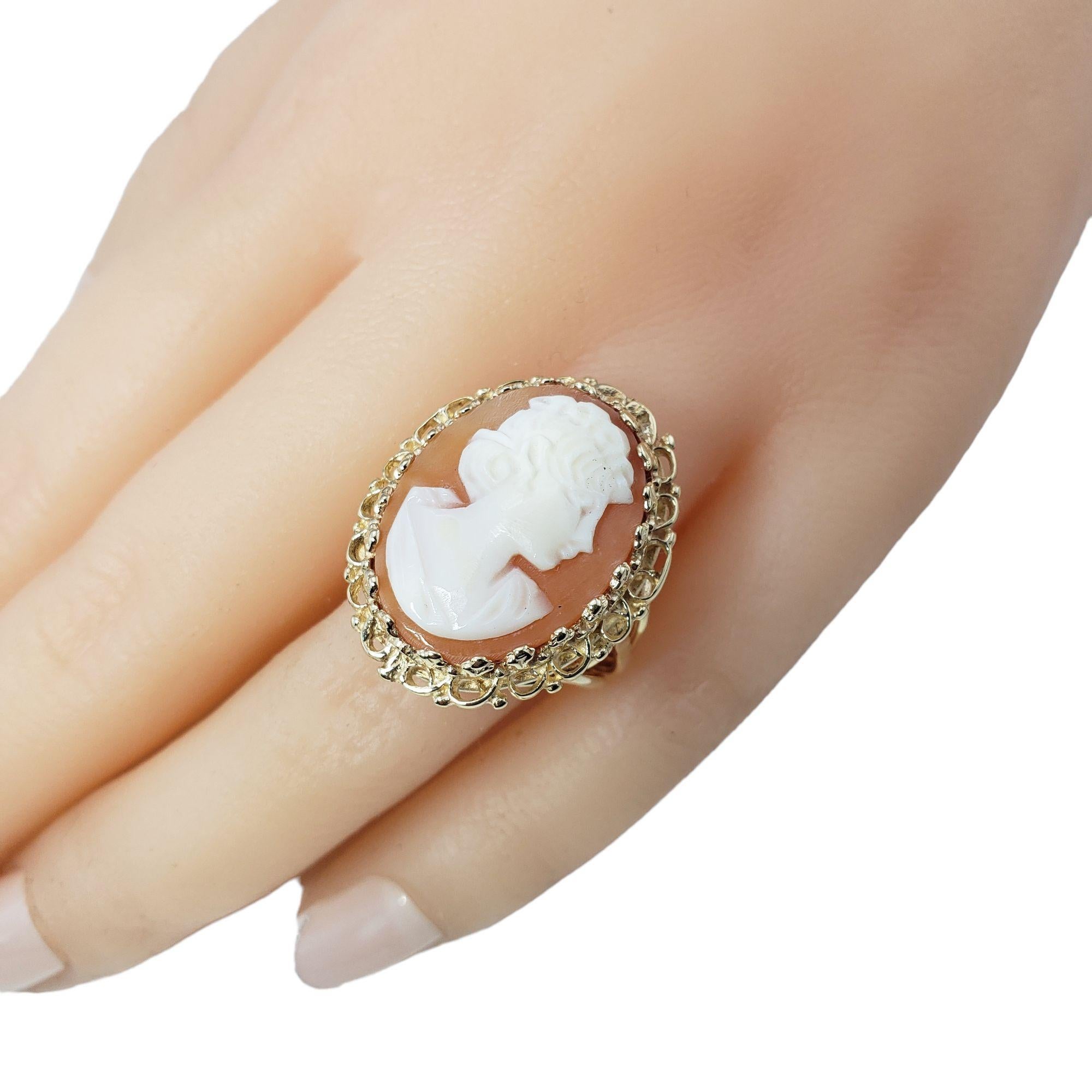 10 Karat Yellow Gold Cameo Ring For Sale 2
