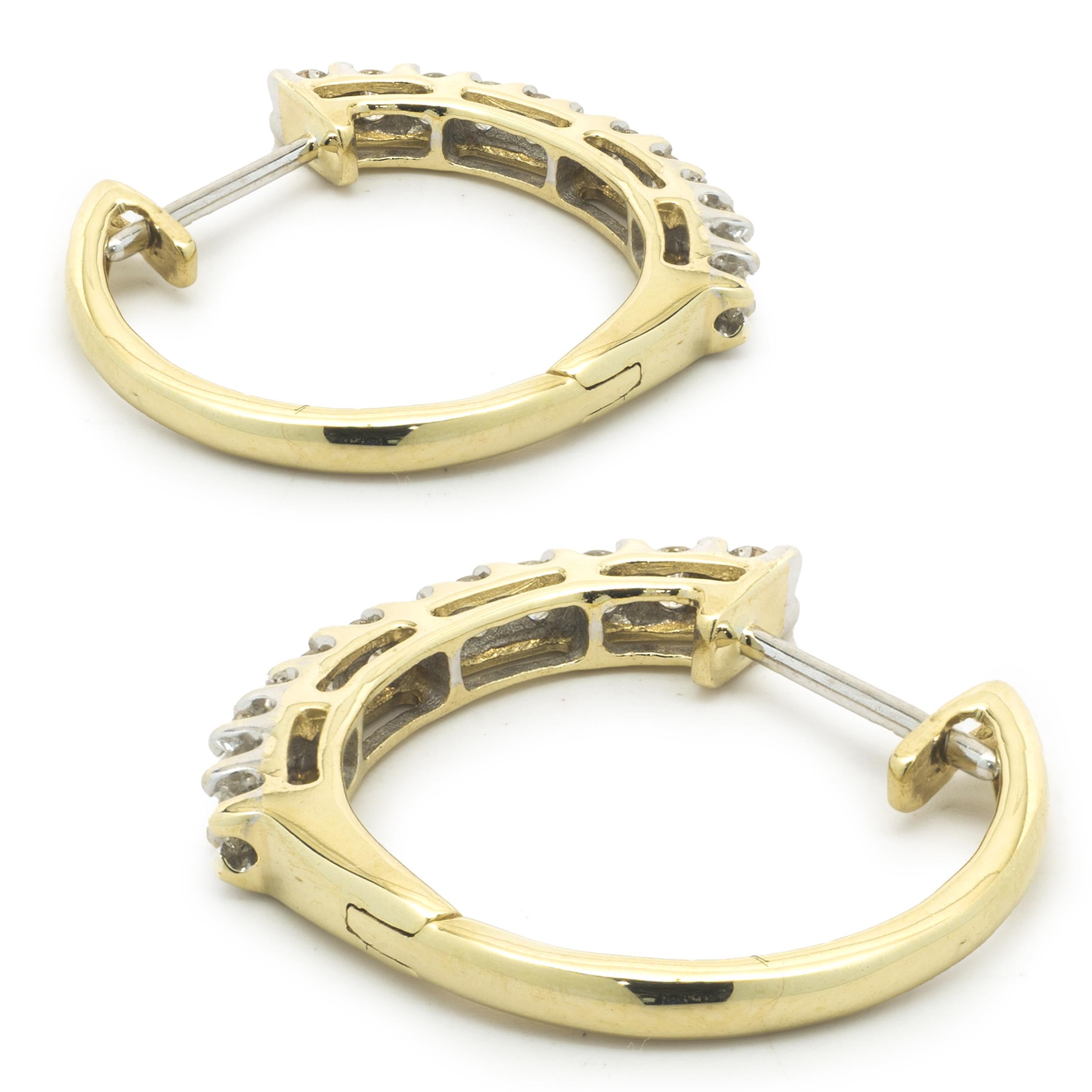 10 karat gold hoop earrings