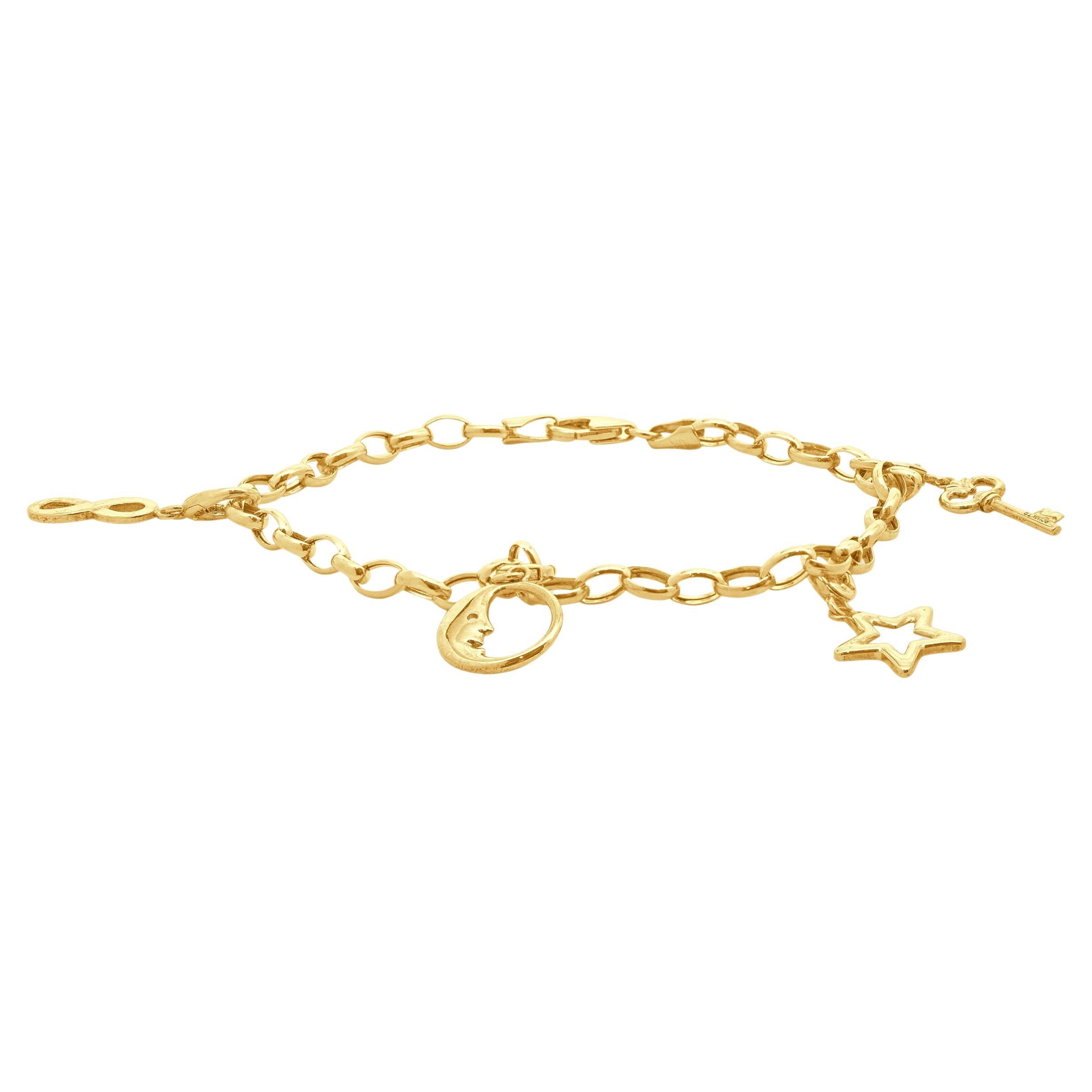 10 Karat Yellow Gold Charm Bracelet