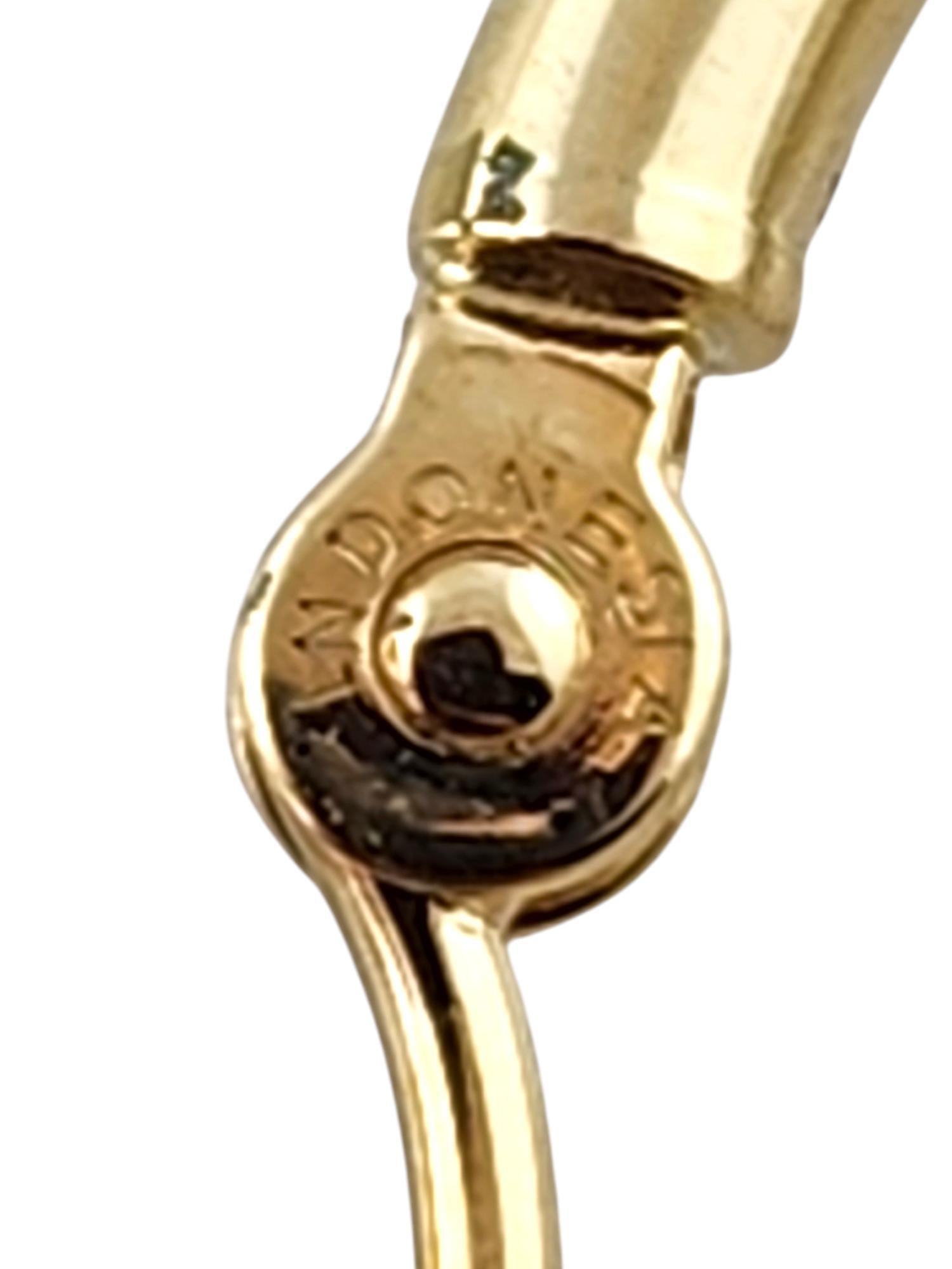 Créoles en or jaune 10 carats n° 19769 en vente 2