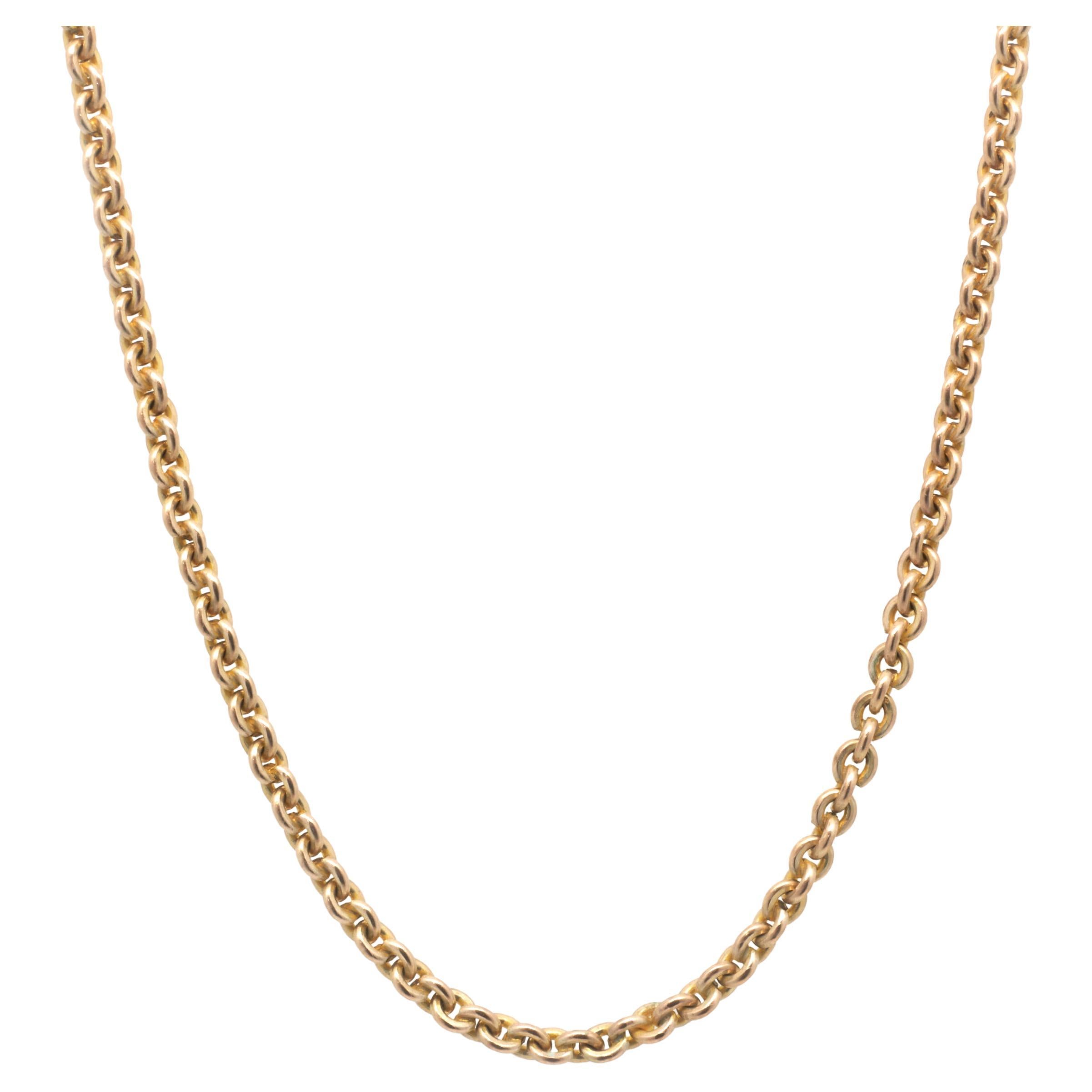 10 Karat Yellow Gold Circle Link Chain Necklace
