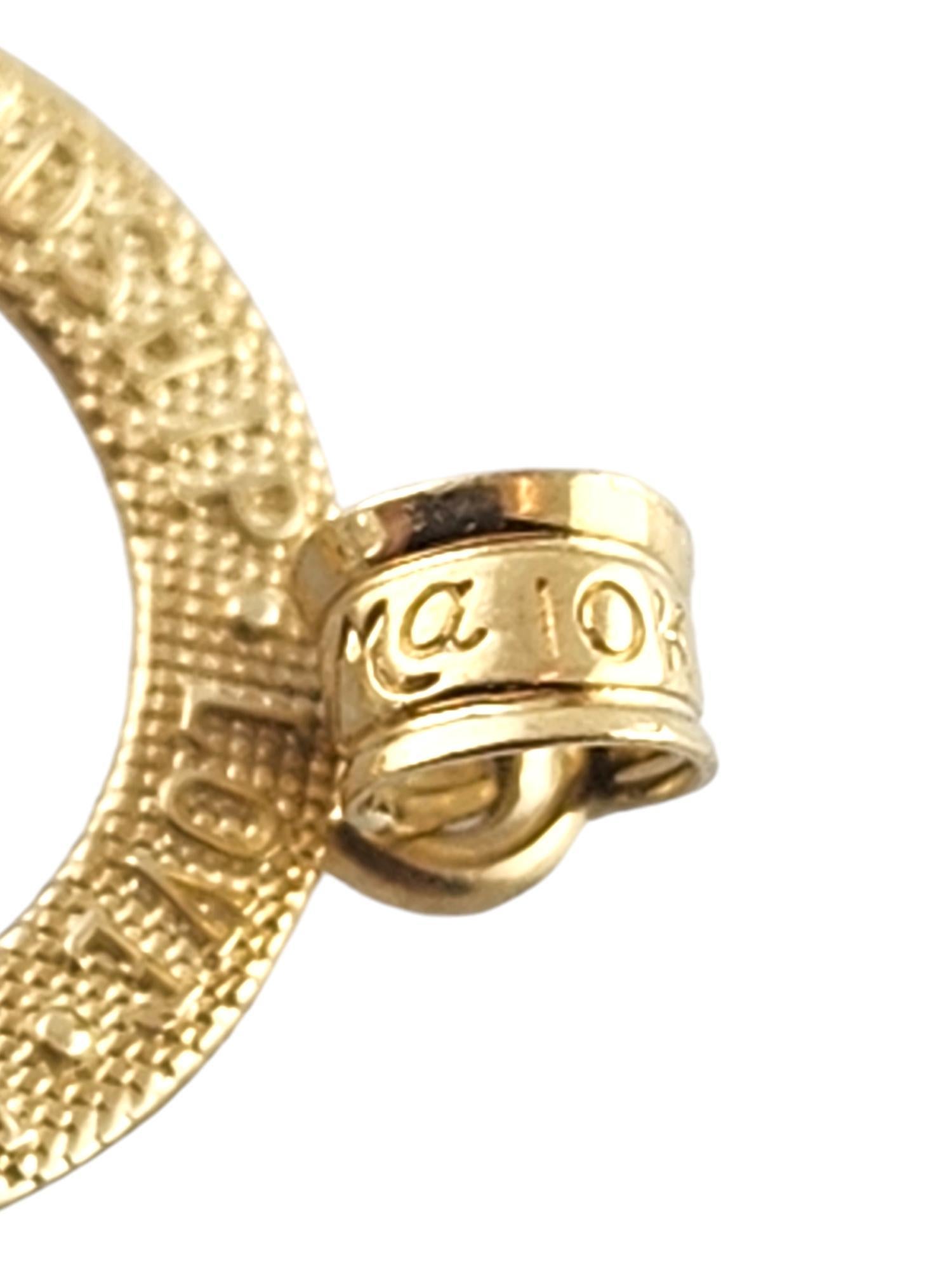 10 Karat Yellow Gold Claddagh Pendant #19434 2