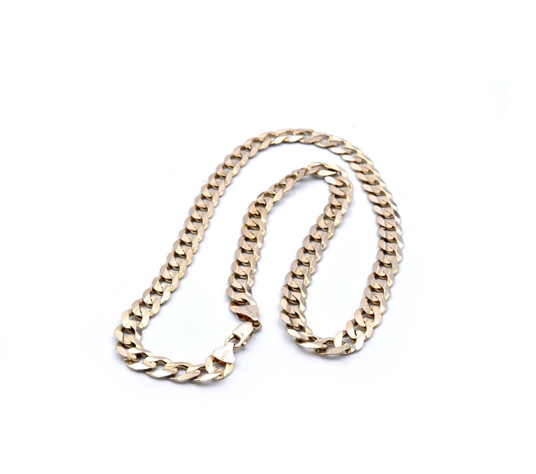 10 Karat Yellow Gold Cuban Link Chain at 1stDibs