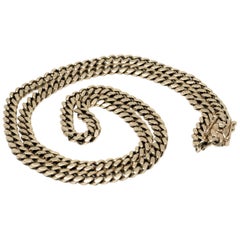 10 Karat Yellow Gold Cuban Link Chain Necklace 79 Grams Heavy Duty Clasp