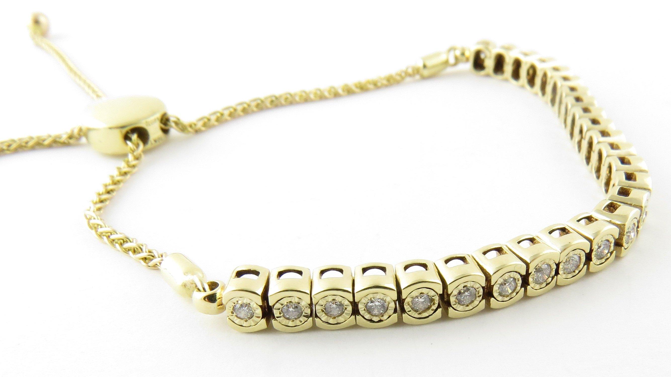 Women's 10 Karat Yellow Gold Diamond Bracelet