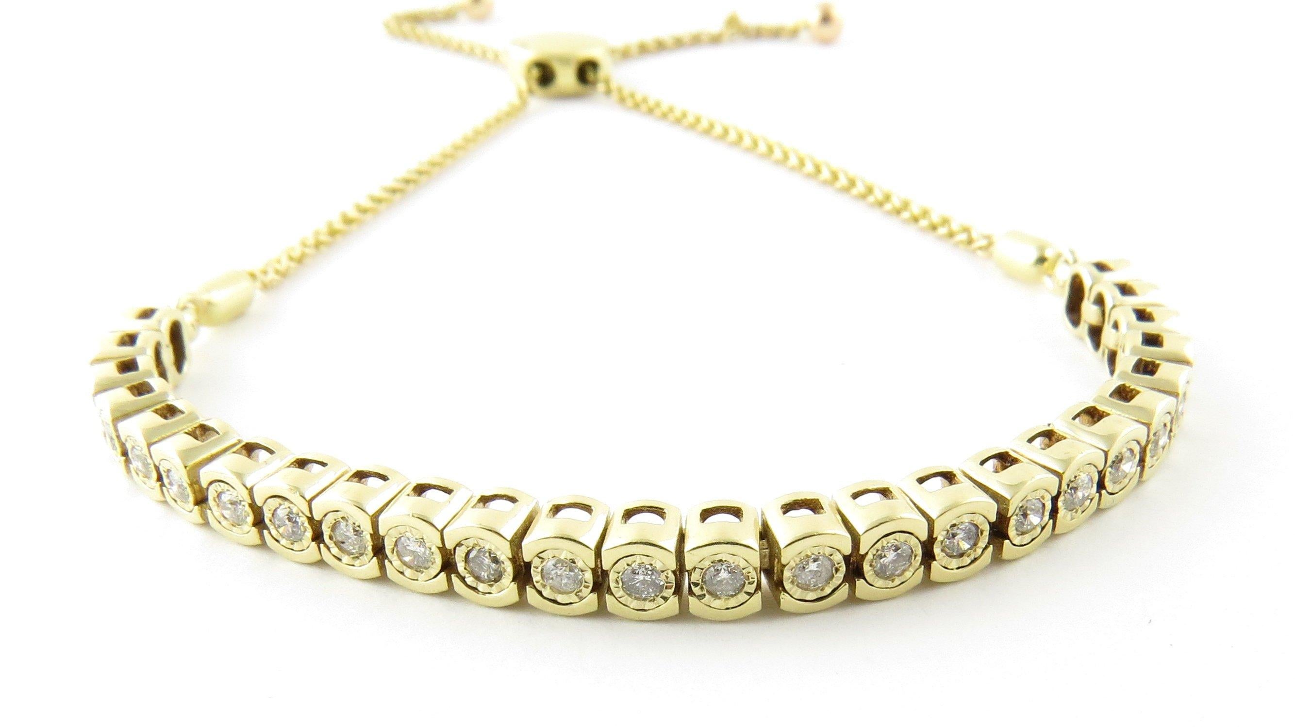 10 Karat Yellow Gold Diamond Bracelet 1