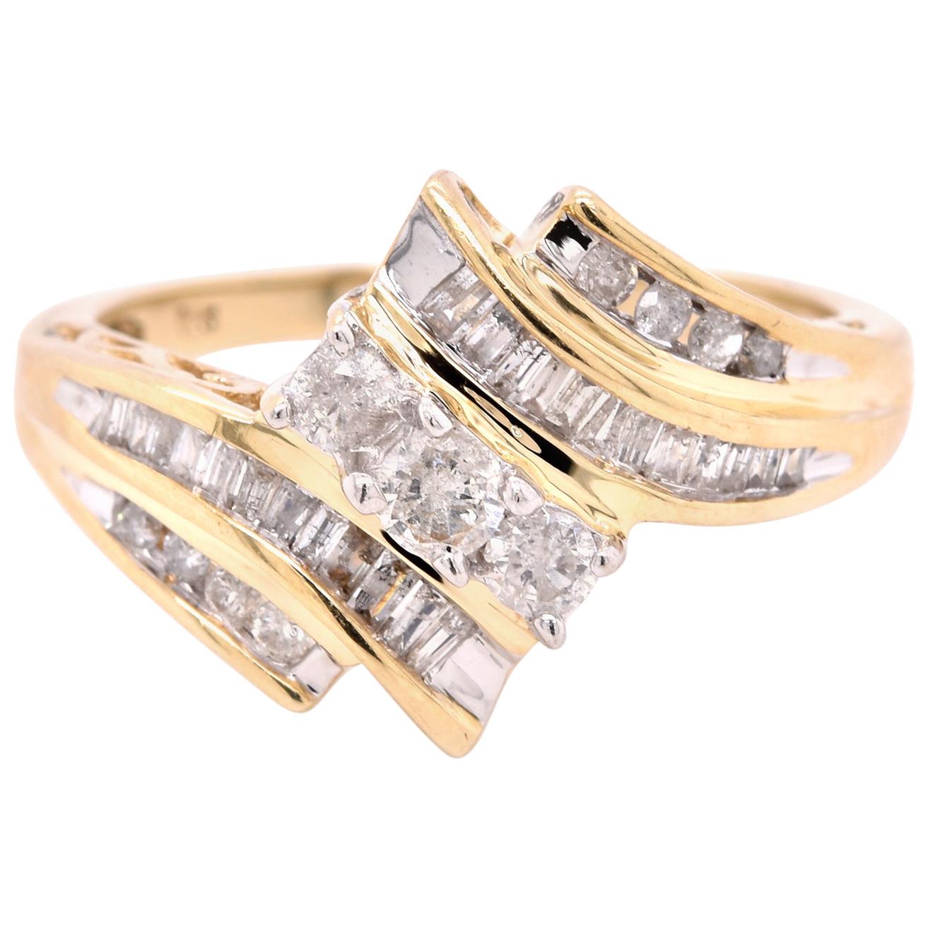 10 Karat Yellow Gold Diamond Fashion Ring