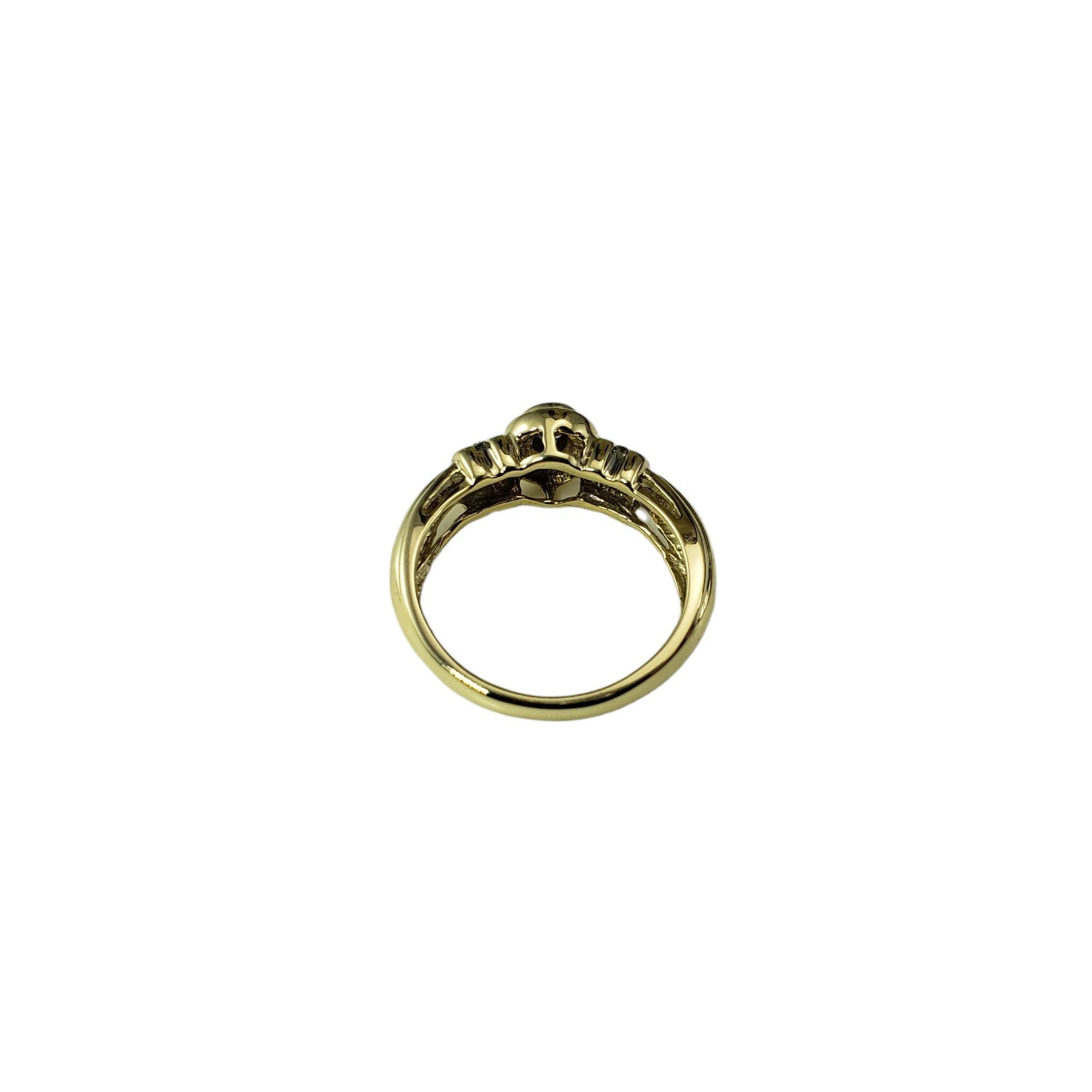 Women's 10 Karat Yellow Gold Diamond Ring Size 6 #17417 For Sale