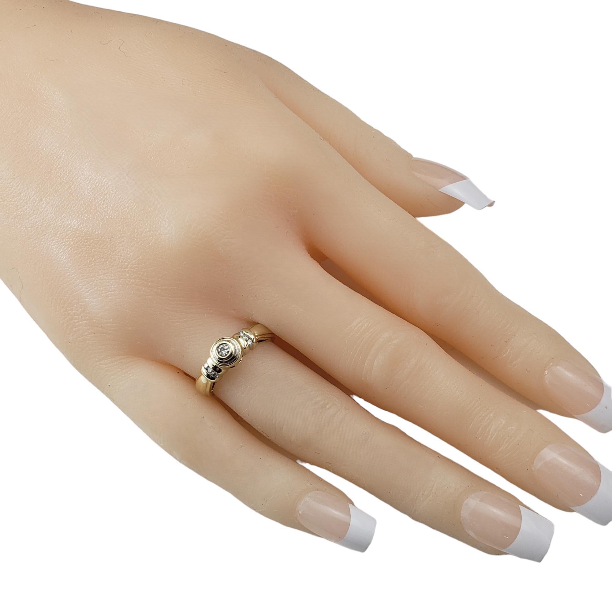 10 Karat Yellow Gold Diamond Ring Size 6 #17417 For Sale 2