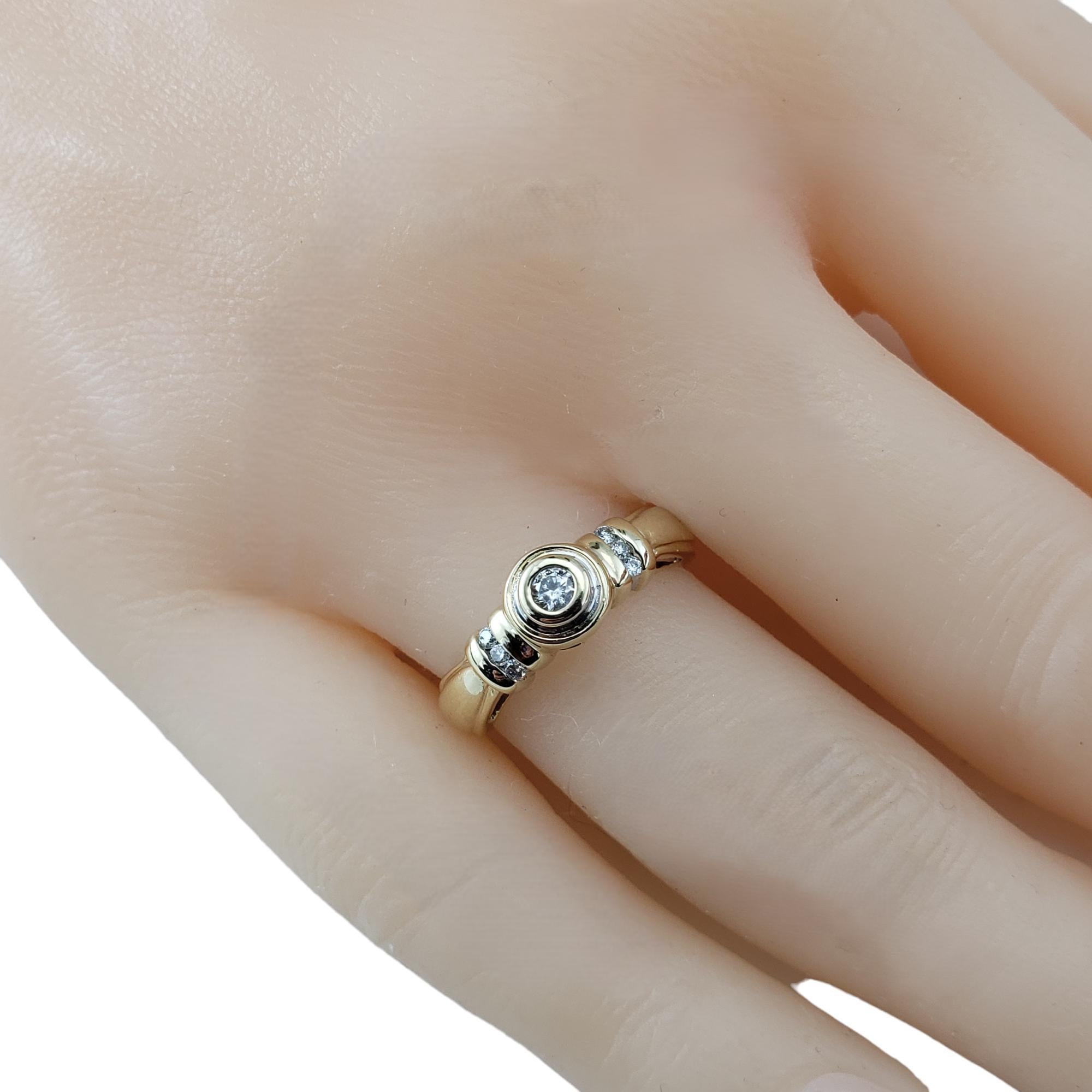 10 Karat Yellow Gold Diamond Ring Size 6 #17417 For Sale 3