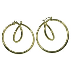 10 Karat Yellow Gold Double Hoop Earrings