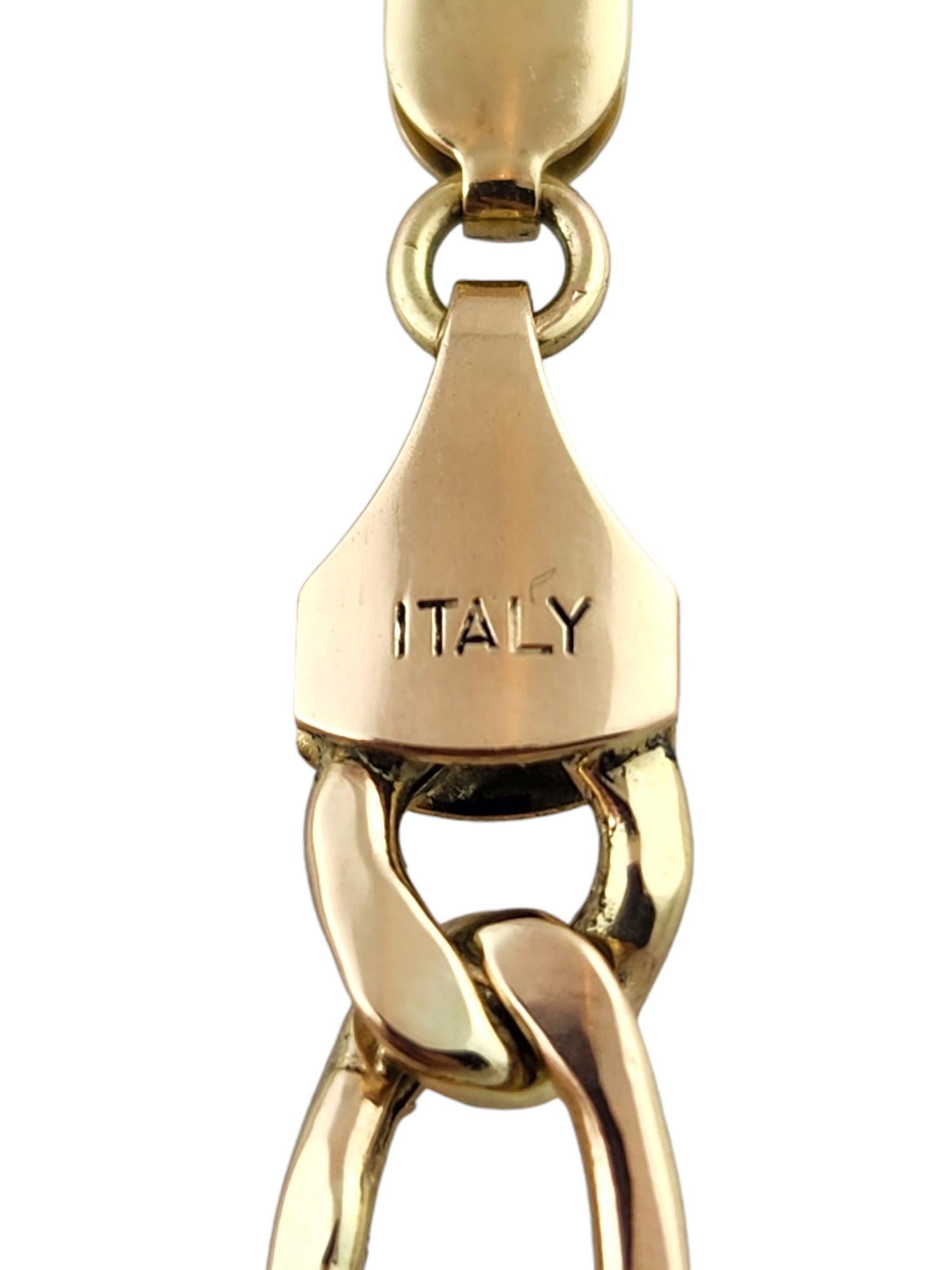 10 Karat Yellow Gold Figaro Chain Link Bracelet #18895 2